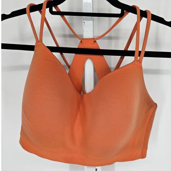 All In Motion womens Sz XL Lightly Padded Sports Bra Orange Strappy - Picture 1 of 5